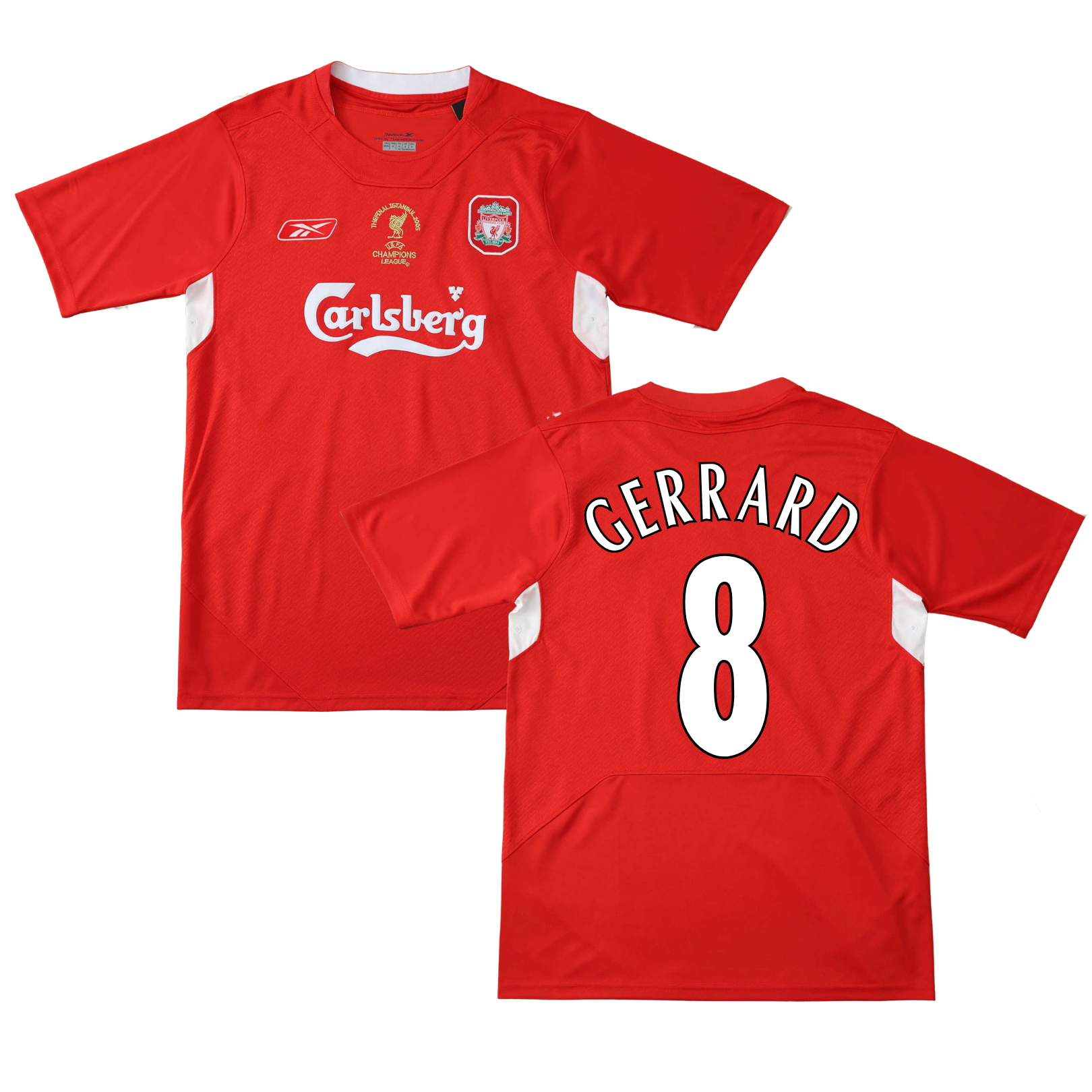 Camisola principal Liverpool 2004/2005 - Gerrard 8 - Versão adepto 1