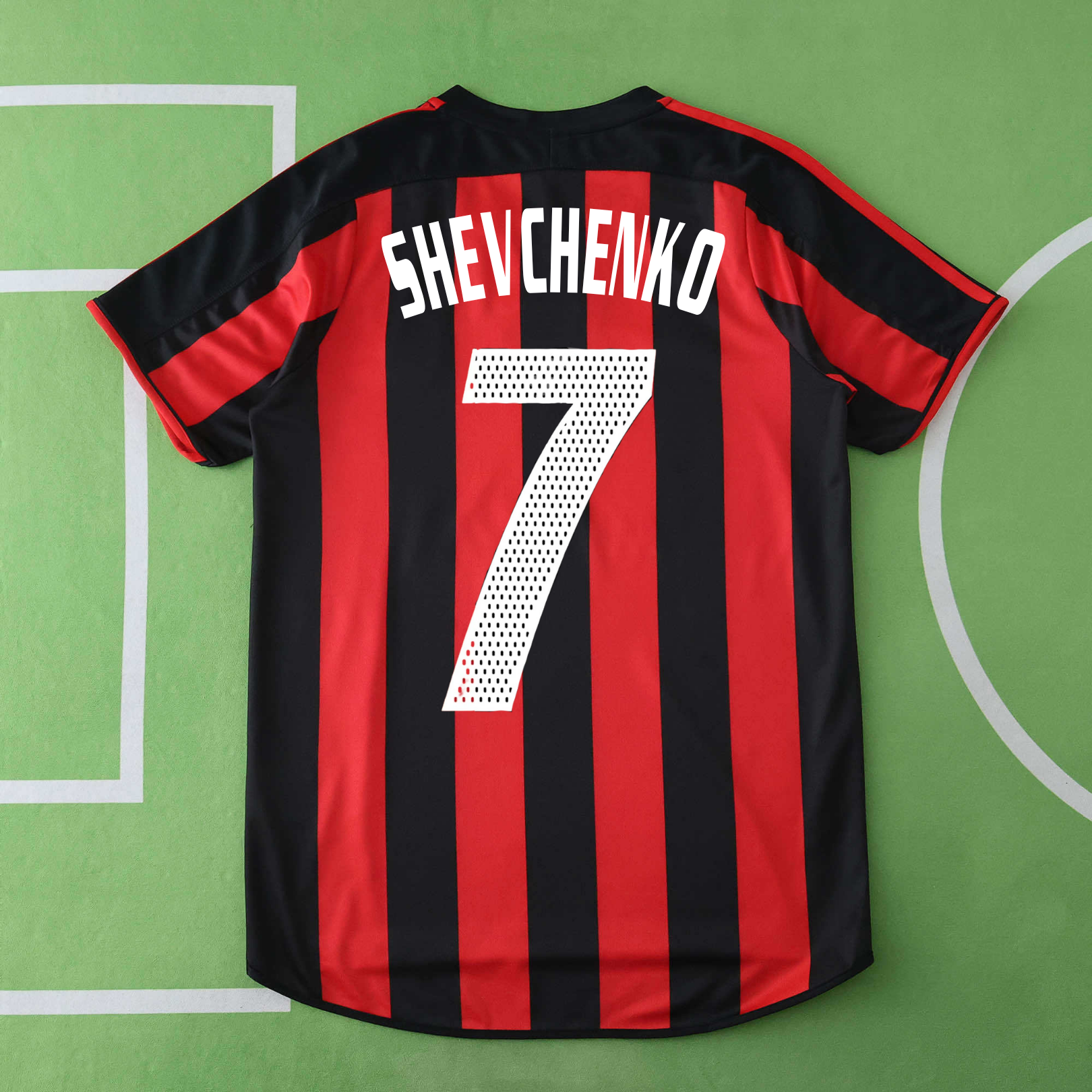 Camisola principal AC Milan 2003/2004 - Shevchenko 7 - Versão adepto 3