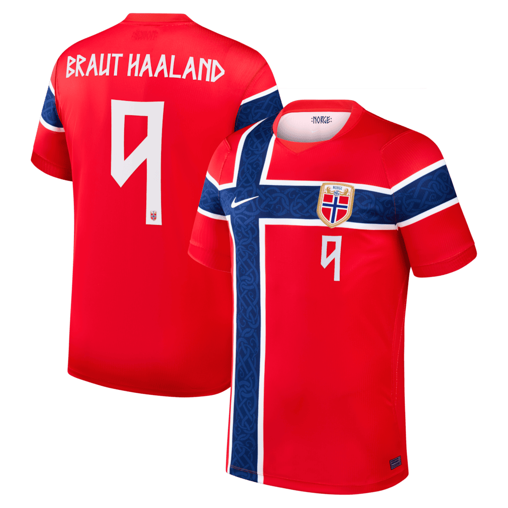 Criança - Camisola principal Noruega Mundial 2026 - Braut Haaland 9 1