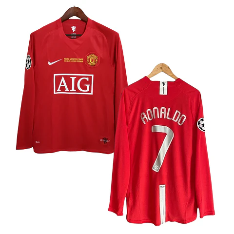 Camisola principal Manchester United 2007/2008 - Ronaldo 7 - Versão adepto