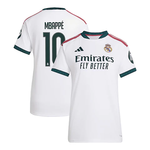 Camisola Principal Real Madrid 26/27 - Mbappé 10 - Versão feminina