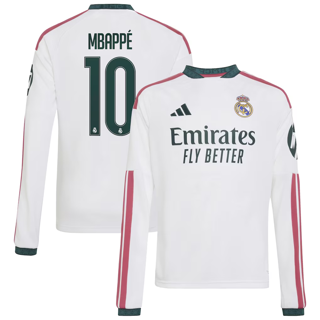 Camisola Principal Real Madrid 26/27 - Mbappé 10 - Manga comprida 1
