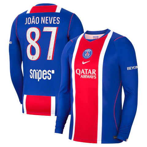 Camisola principal PSG 26/27 - João Neves 87 - Manga comprida