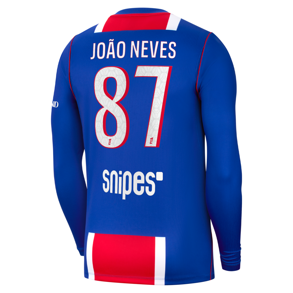 Camisola principal PSG 26/27 - João Neves 87 - Manga comprida 3