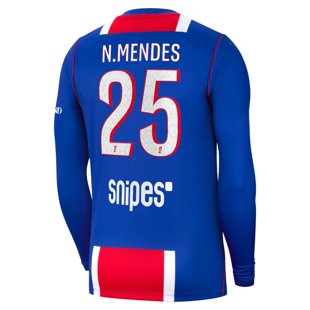 Camisola principal PSG 26/27 - N.Mendes 25 - Manga comprida 3
