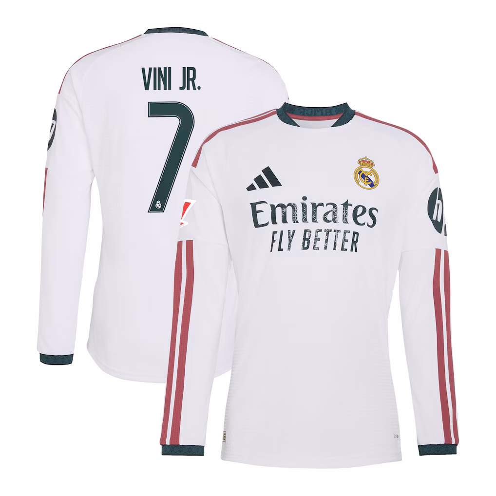 Camisola Principal Real Madrid 26/27 - Vini Jr. 7 - Manga comprida 5