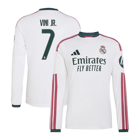 Camisola Principal Real Madrid 26/27 - Vini Jr. 7 - Manga comprida