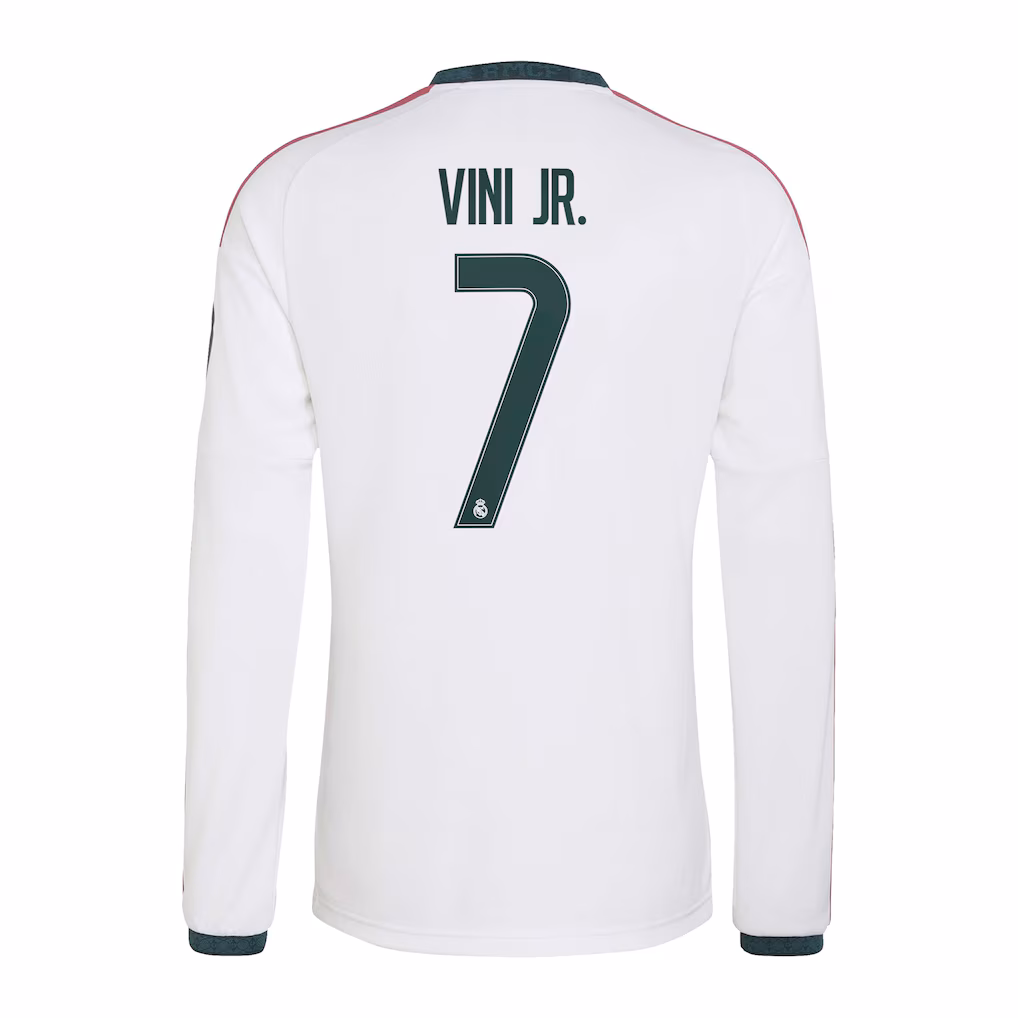 Camisola Principal Real Madrid 26/27 - Vini Jr. 7 - Manga comprida 2