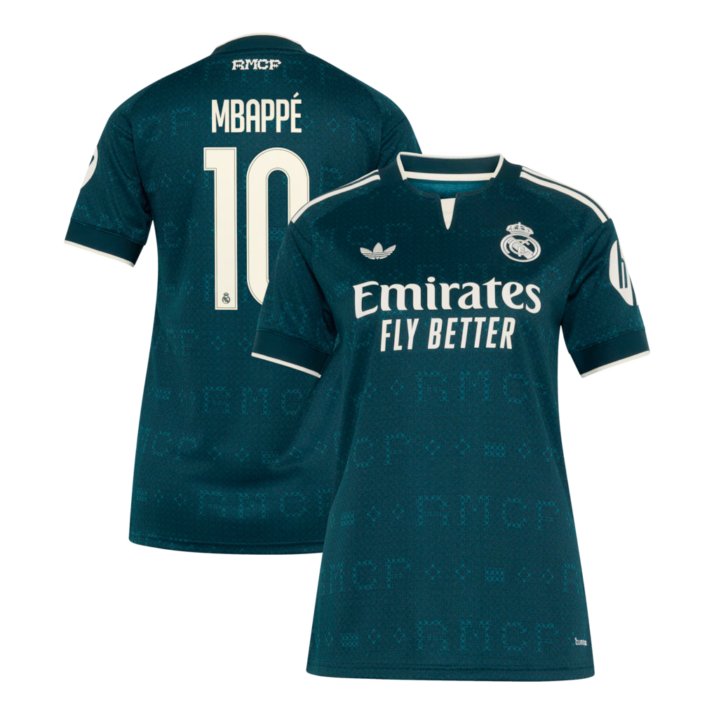 Camisola alternativa Real Madrid 26/27 - Mbappé 10 - Versão feminina 1