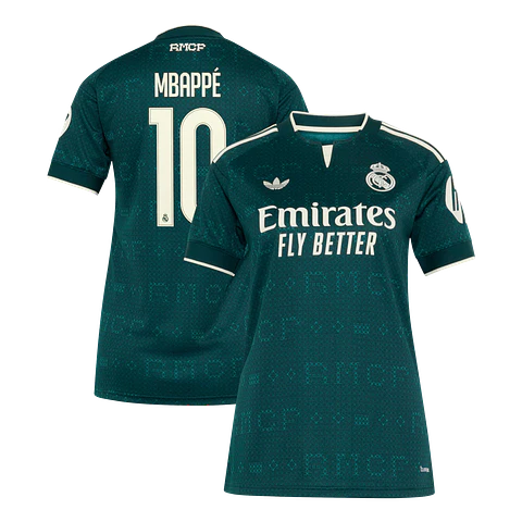 Camisola alternativa Real Madrid 26/27 - Mbappé 10 - Versão feminina