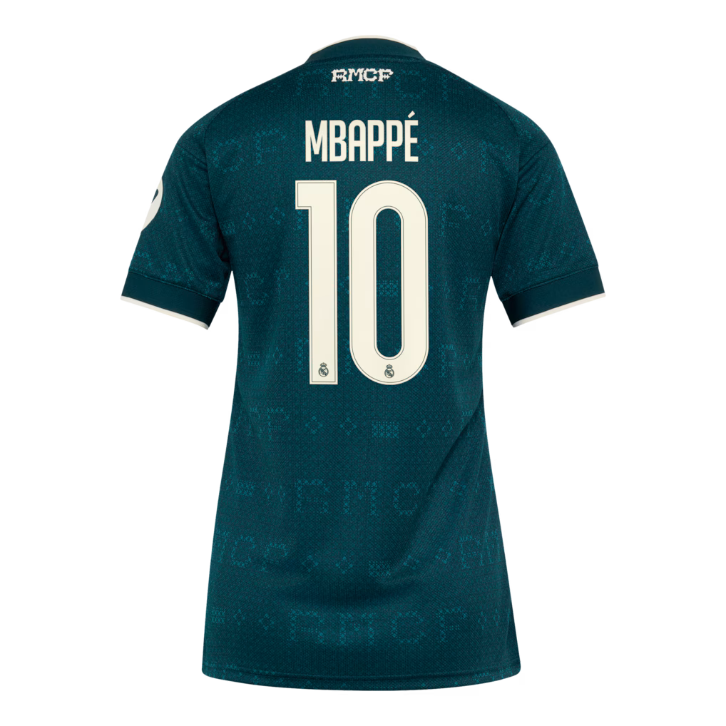 Camisola alternativa Real Madrid 26/27 - Mbappé 10 - Versão feminina 3