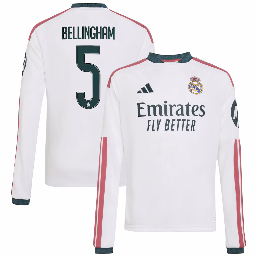 Camisola Principal Real Madrid 26/27 - Bellingham 5 - Manga comprida 1