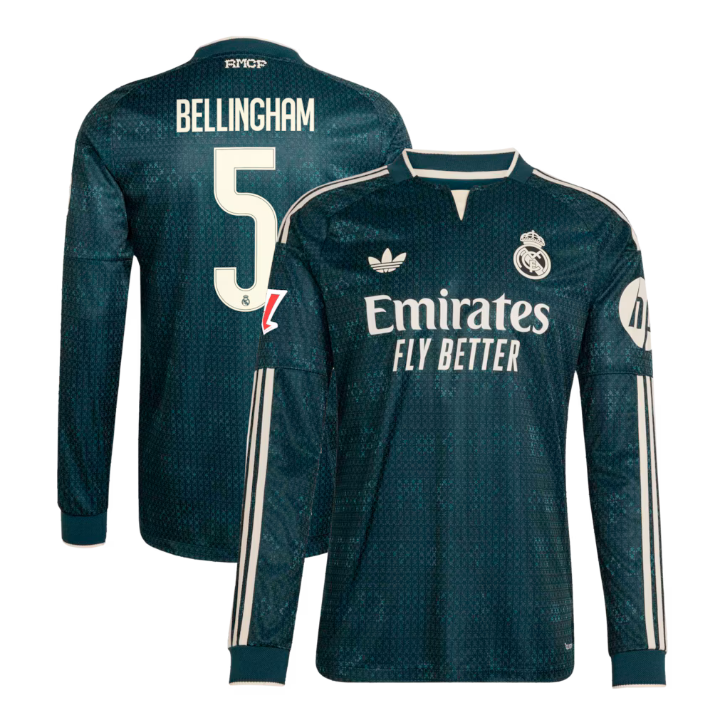 Camisola alternativa Real Madrid 26/27 - Bellingham 5 - Manga comprida 1