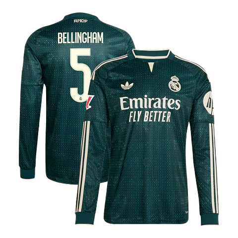 Camisola alternativa Real Madrid 26/27 - Bellingham 5 - Manga comprida