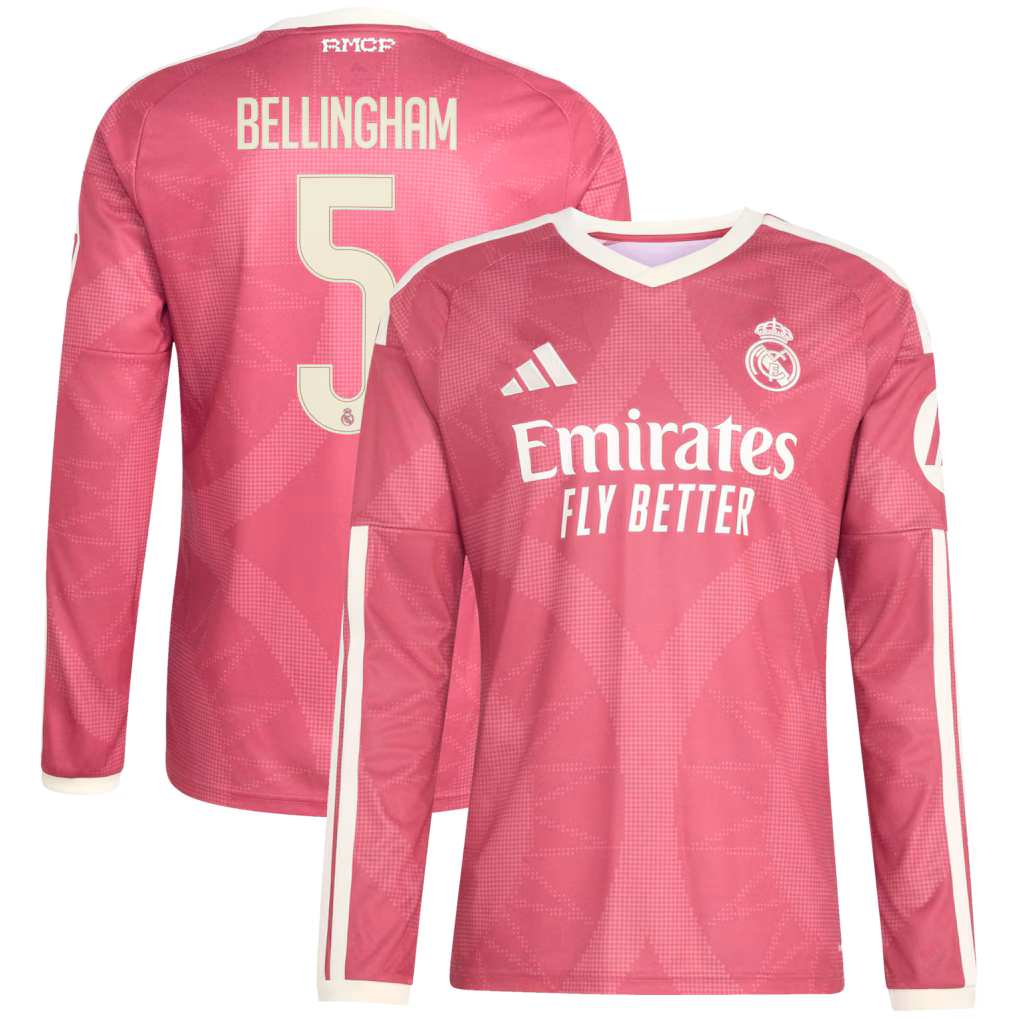 3ª Camisola Real Madrid 26/27 - Bellingham 5 - Manga comprida 1
