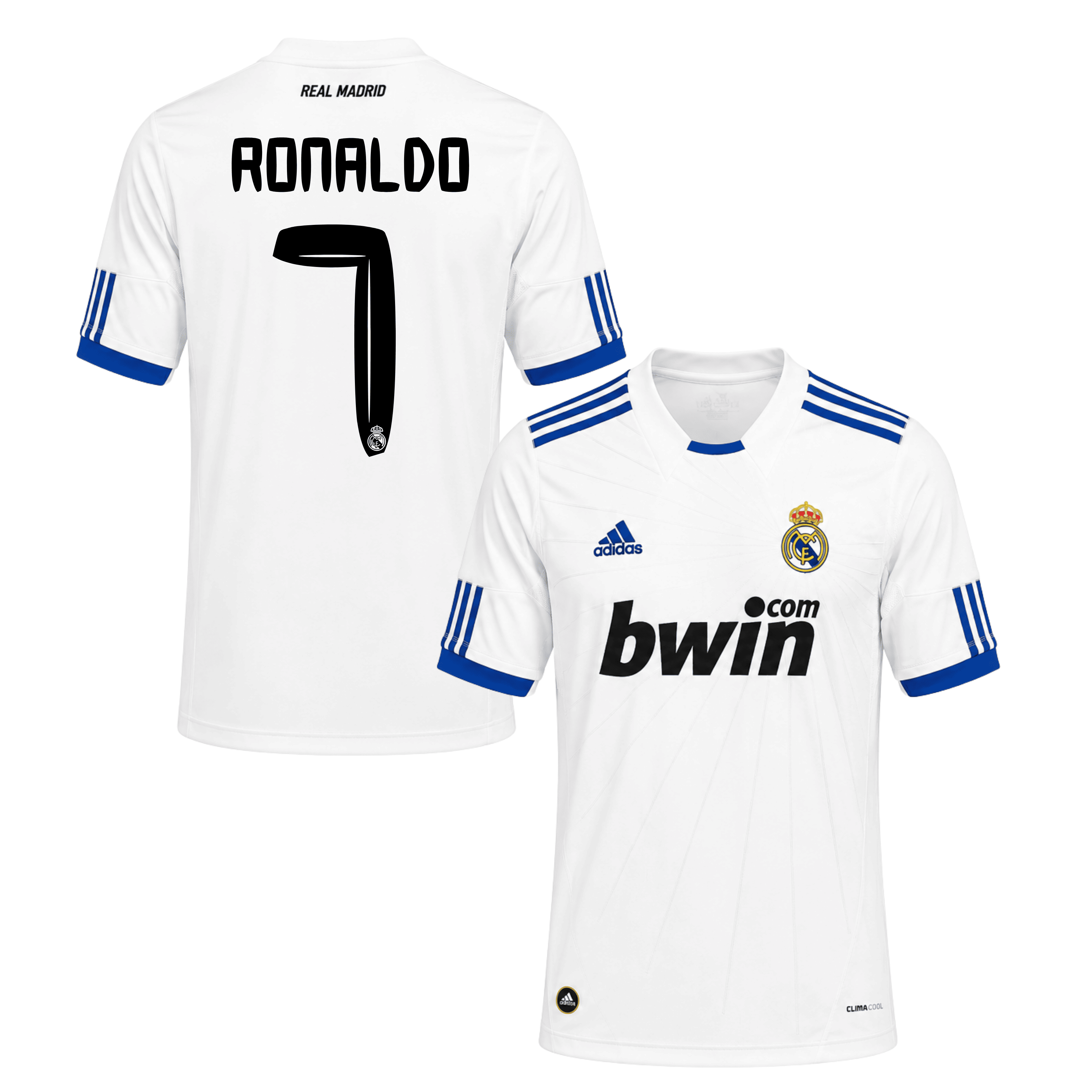 Camisola principal Real Madrid 2010/2011 - Ronaldo 7 - Versão adepto 1