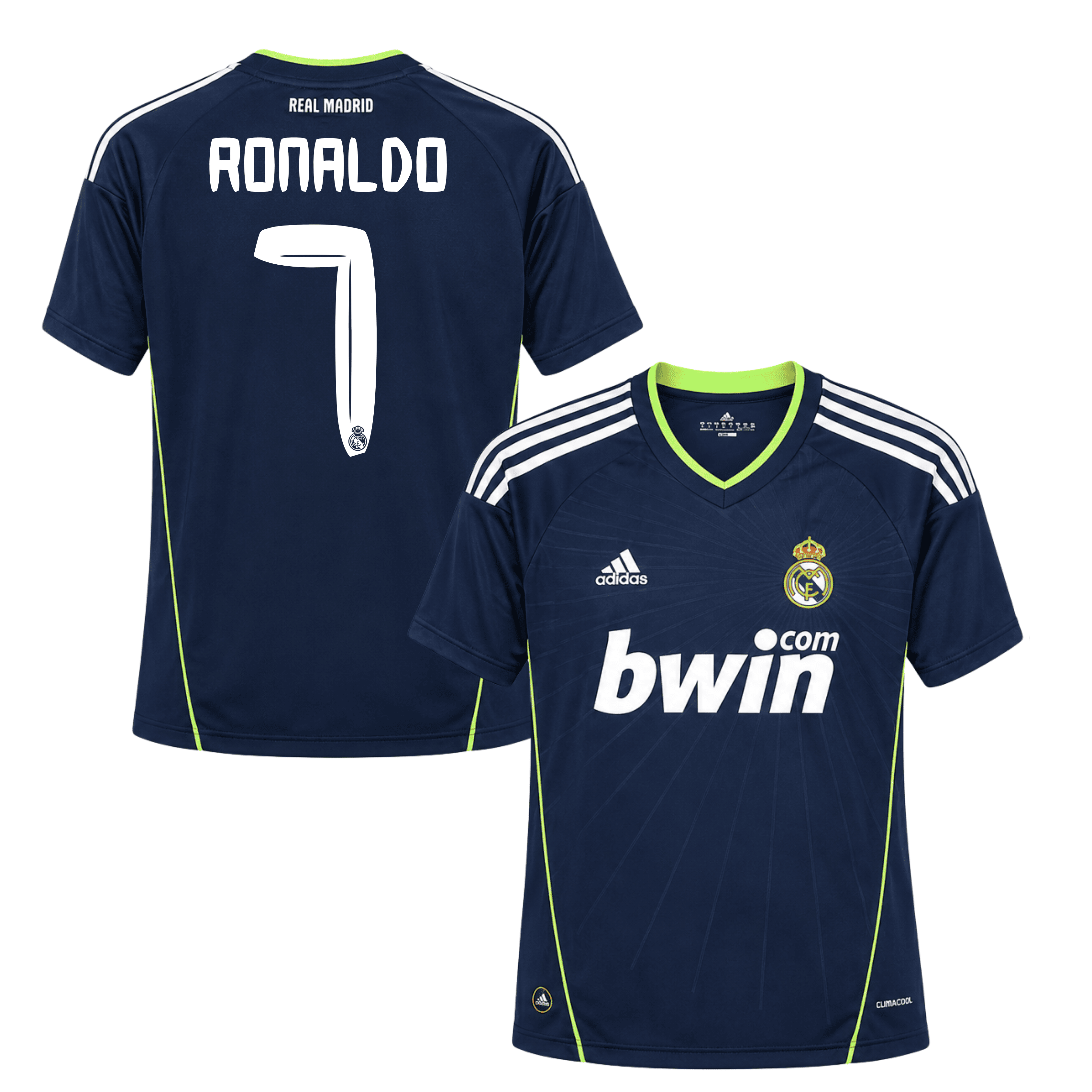 Camisola alternativa Real Madrid 2010/2011 - Ronaldo 7 - Versão adepto 1