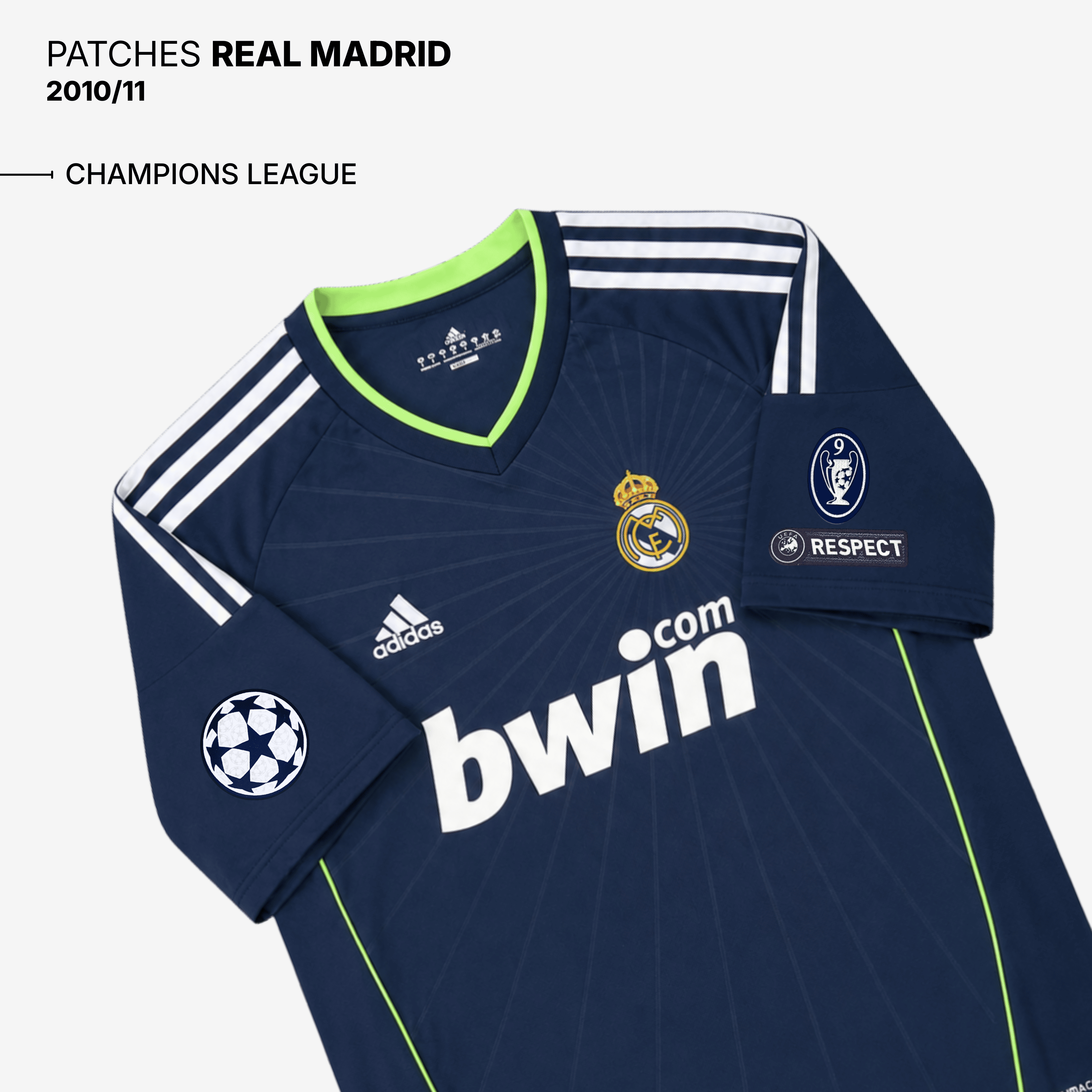 Camisola alternativa Real Madrid 2010/2011 - Ronaldo 7 - Versão adepto 13
