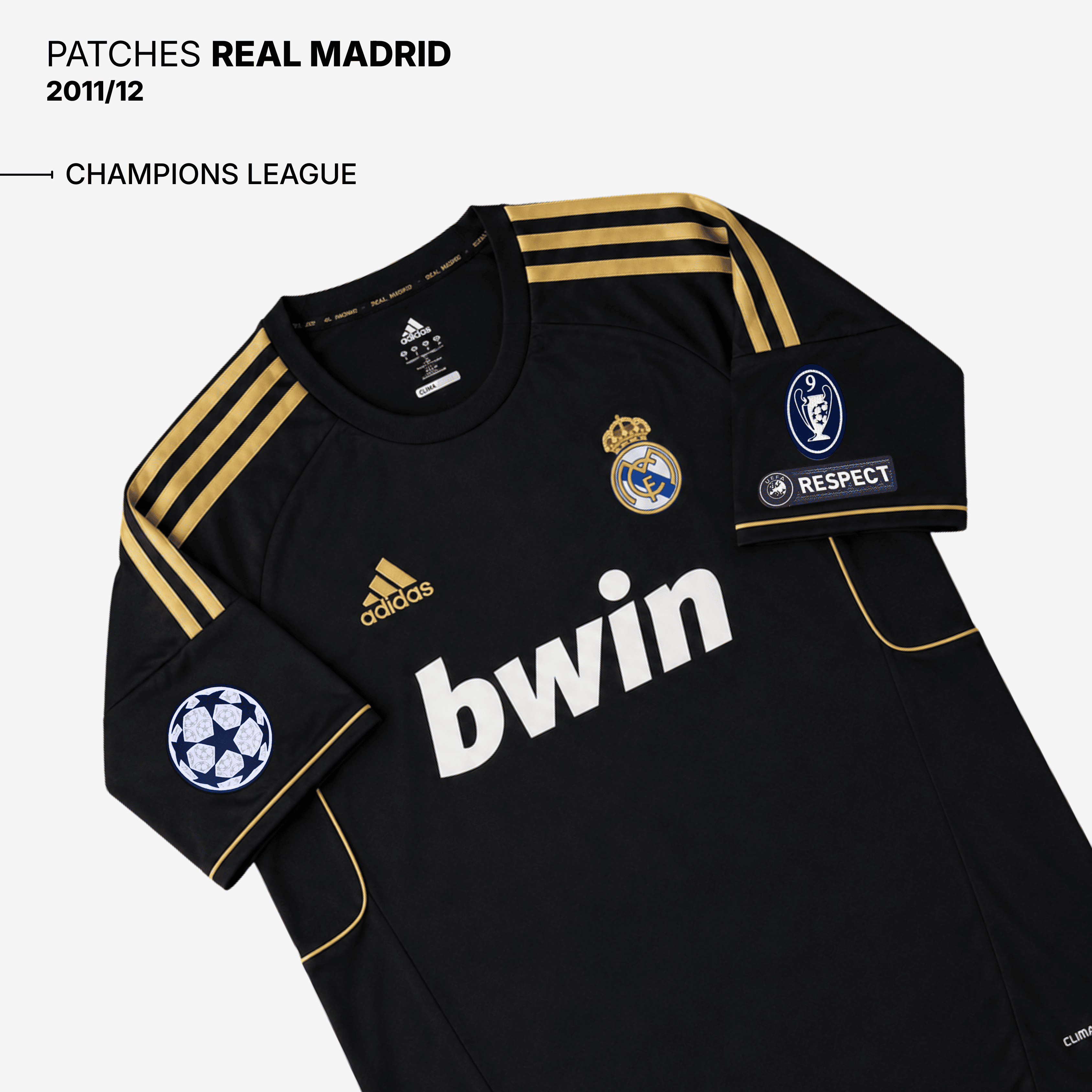 Camisola alternativa Real Madrid 2011/2012 - Ronaldo 7 - Versão adepto 8