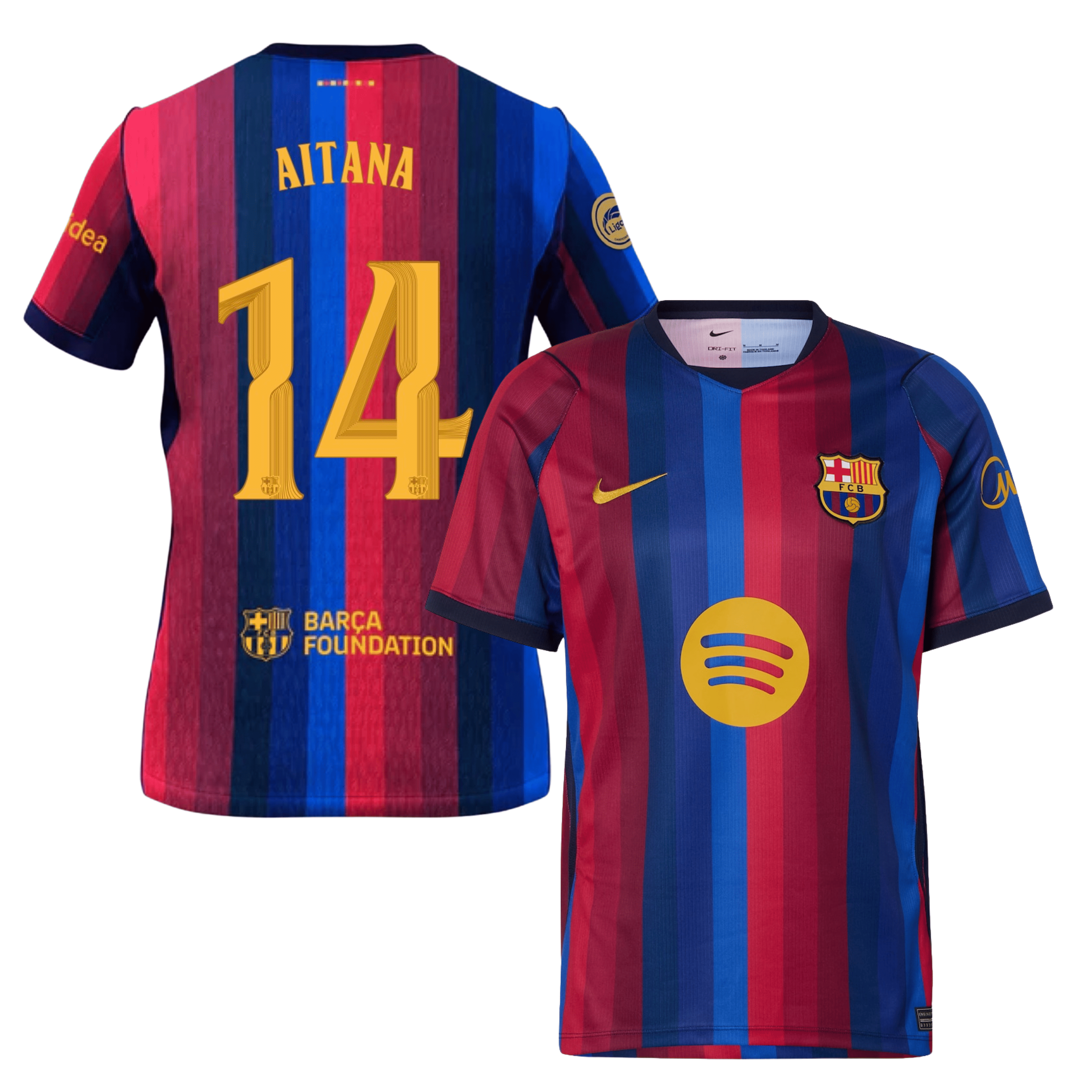 Camisola Principal Barcelona 26/27 - Aitana 14 - Versão feminina 1