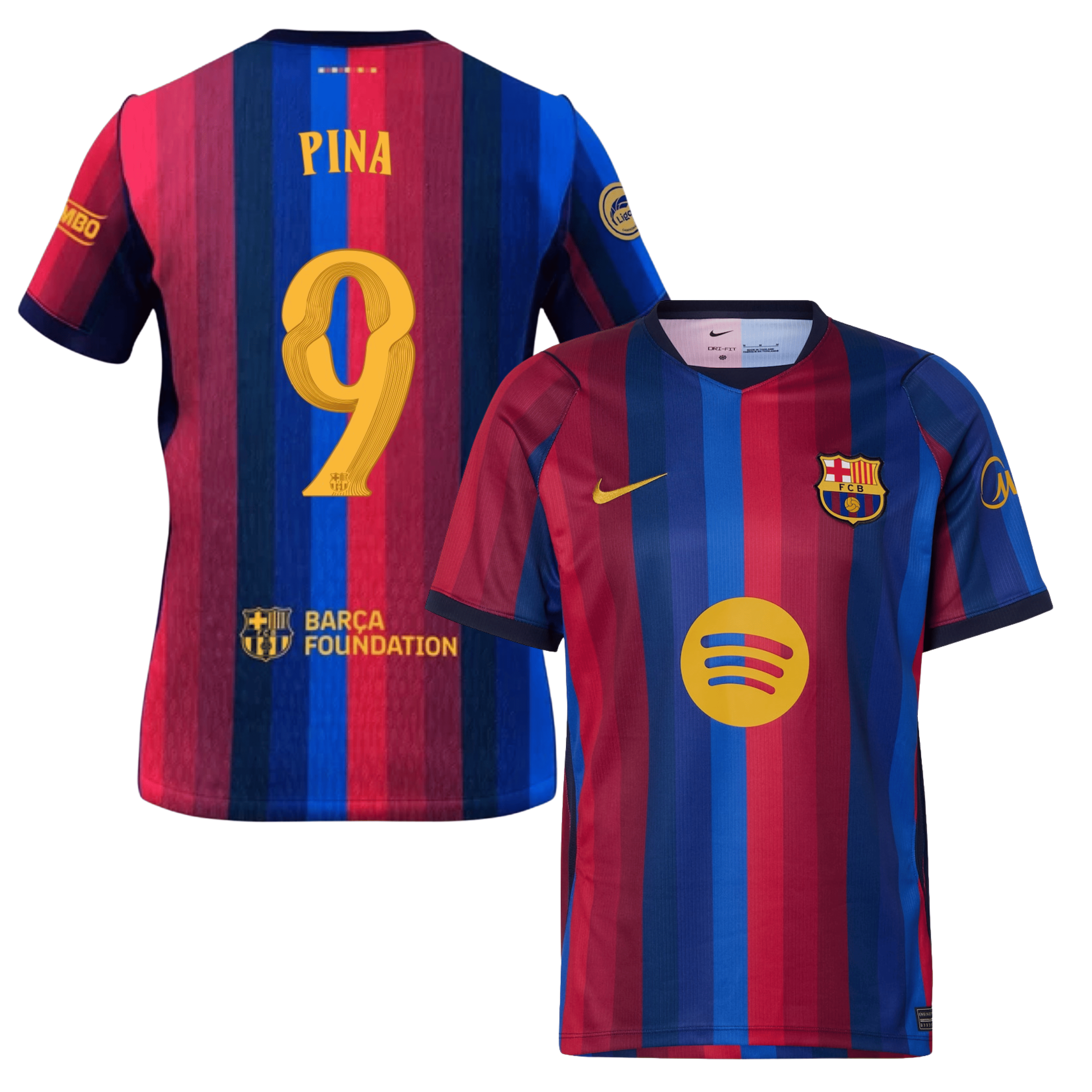 Camisola Principal Barcelona 26/27 - Pina 9 - Versão feminina 1