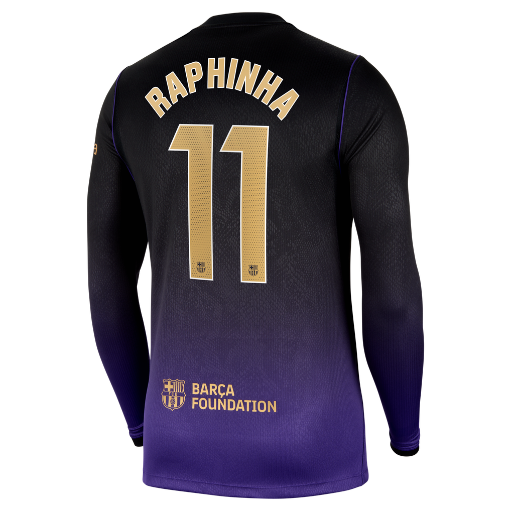 Camisola alternativa Barcelona 26/27 - Raphinha 11 - Manga comprida 2
