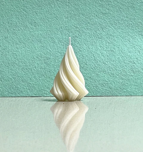 Vela Escultórica Árbol - Diseño en Espiral Natural