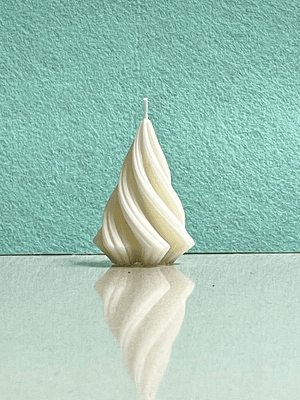 Vela Escultórica Árbol - Diseño en Espiral Natural