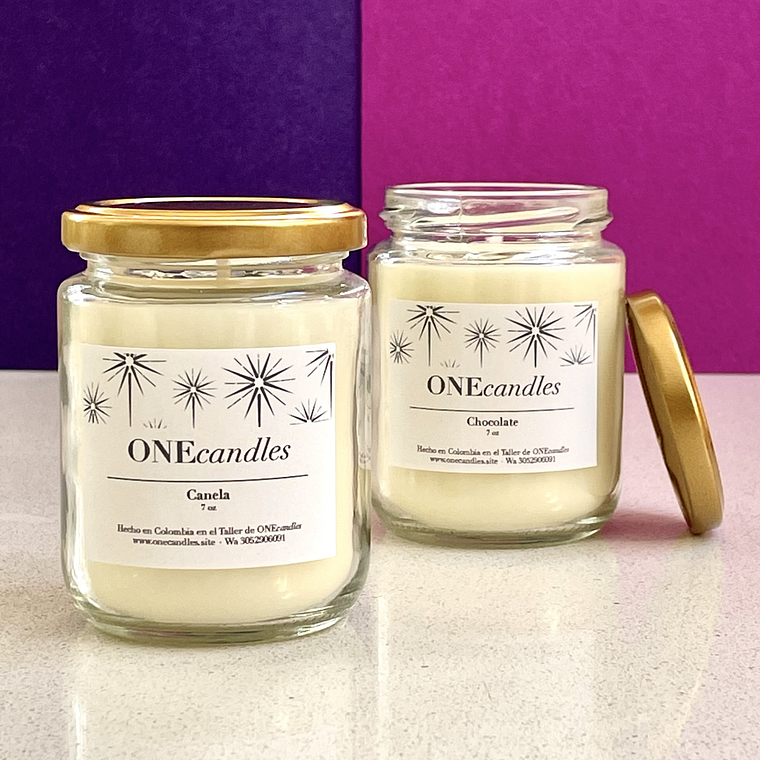 Vela Esencial Tapa Dorada 7 oz 2