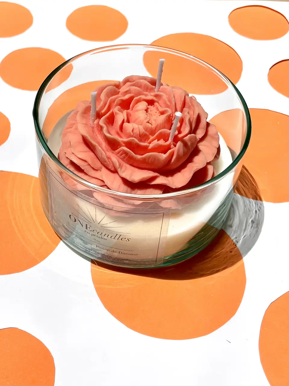 Vela con Flor 9 oz 4