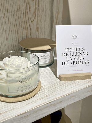 Vela con Flor 9 oz