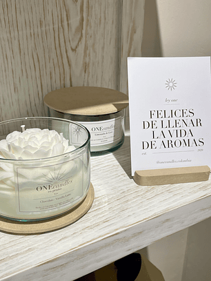 Vela con Flor 9 oz