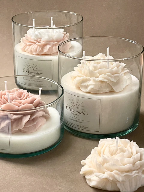 Vela con Flor 16 oz 