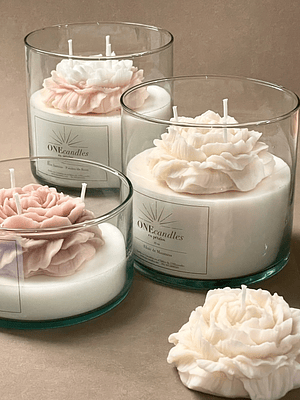 Vela con Flor 16 oz 
