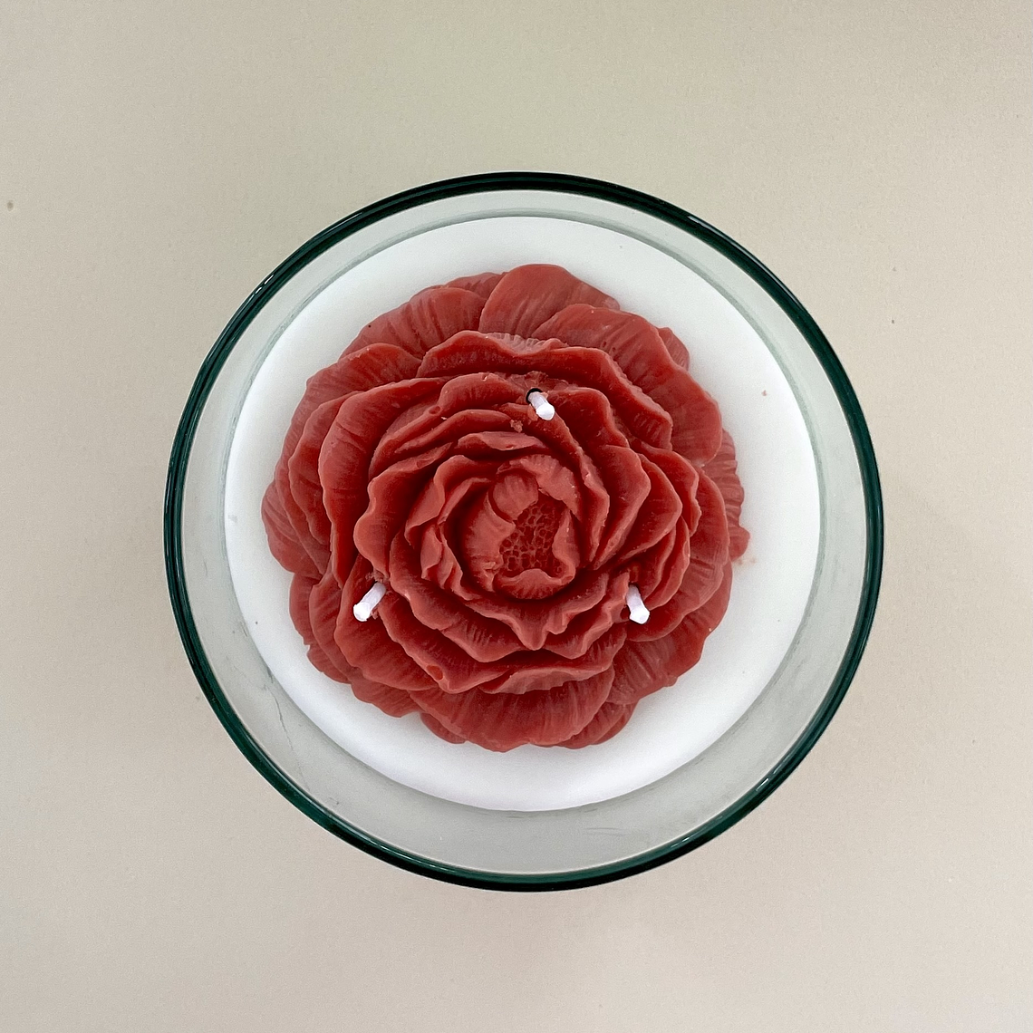 Vela con Flor 16 oz  2