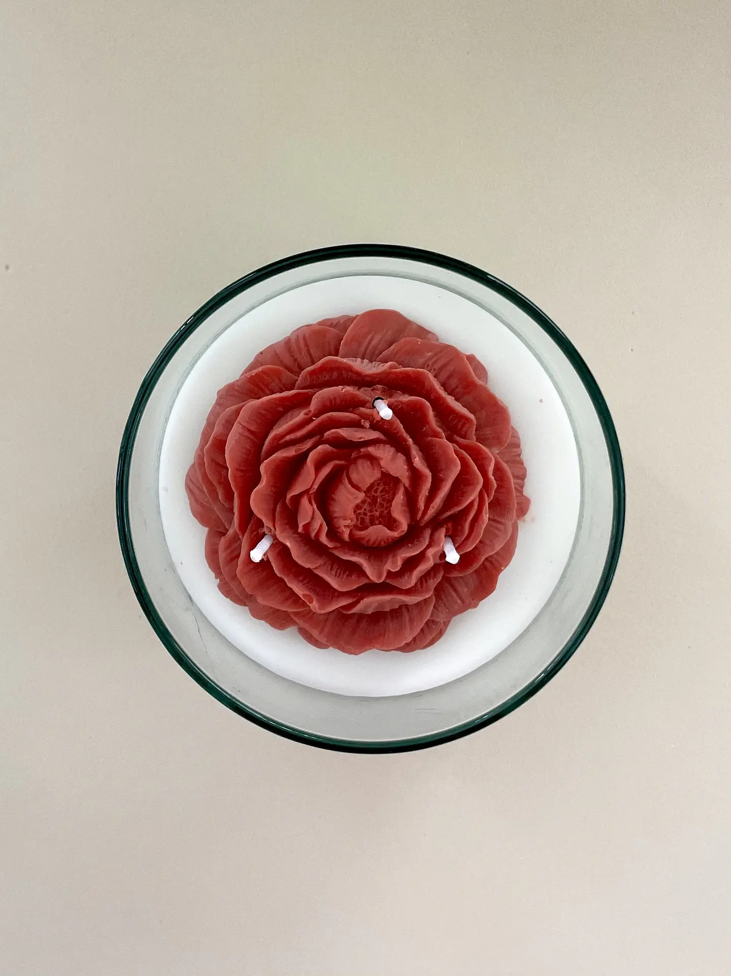 Vela con Flor 16 oz  2