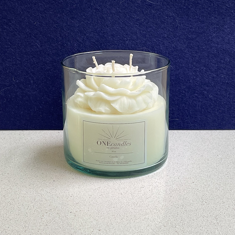 Vela con Flor 16 oz  6