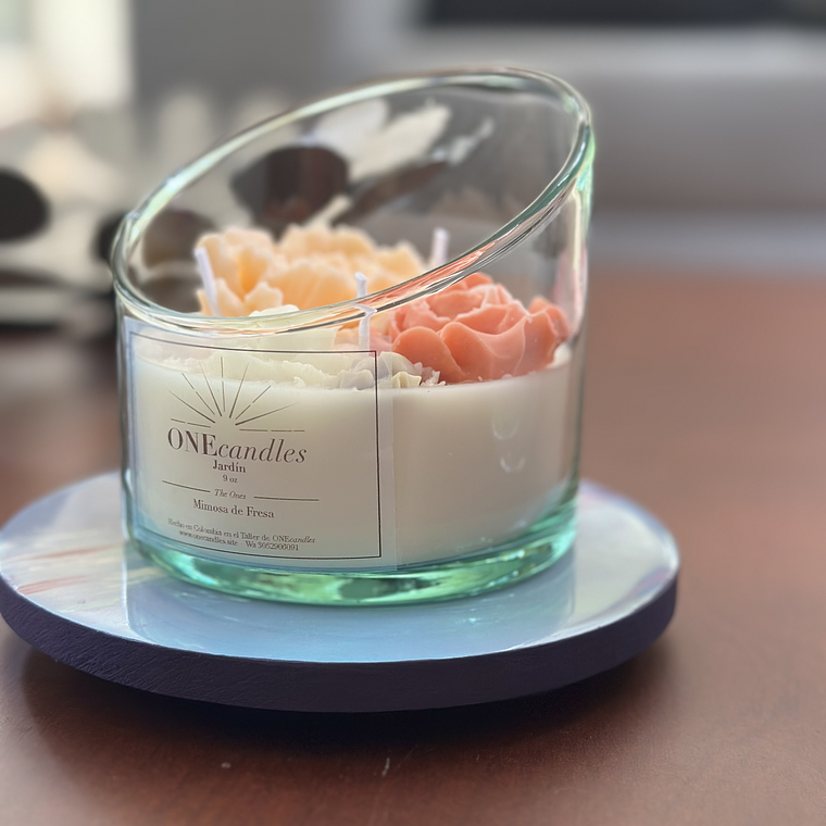 Vela Jardín 9 oz - Diseño Asimétrico 4