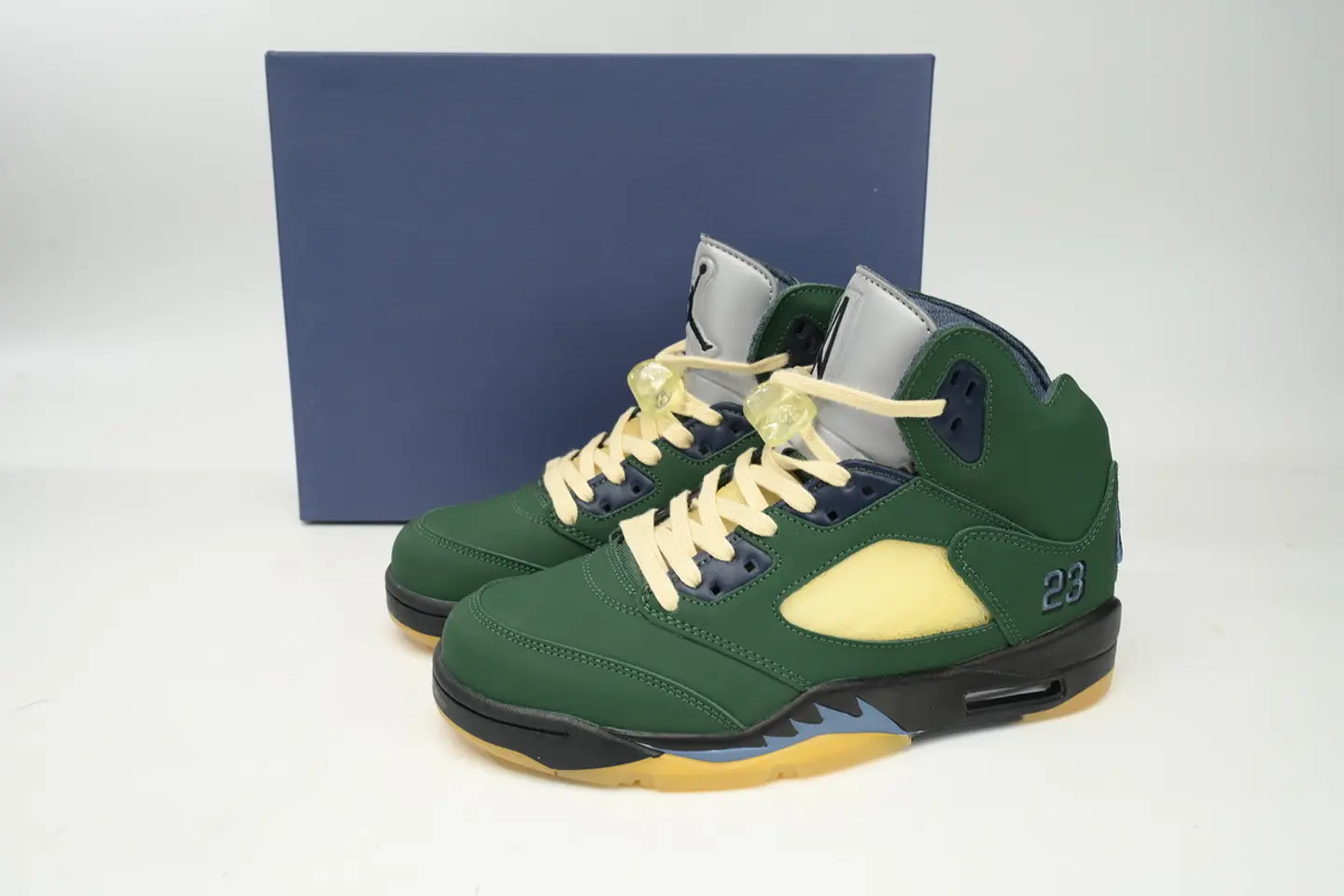 Nike Jordan 5 Navy Green  3