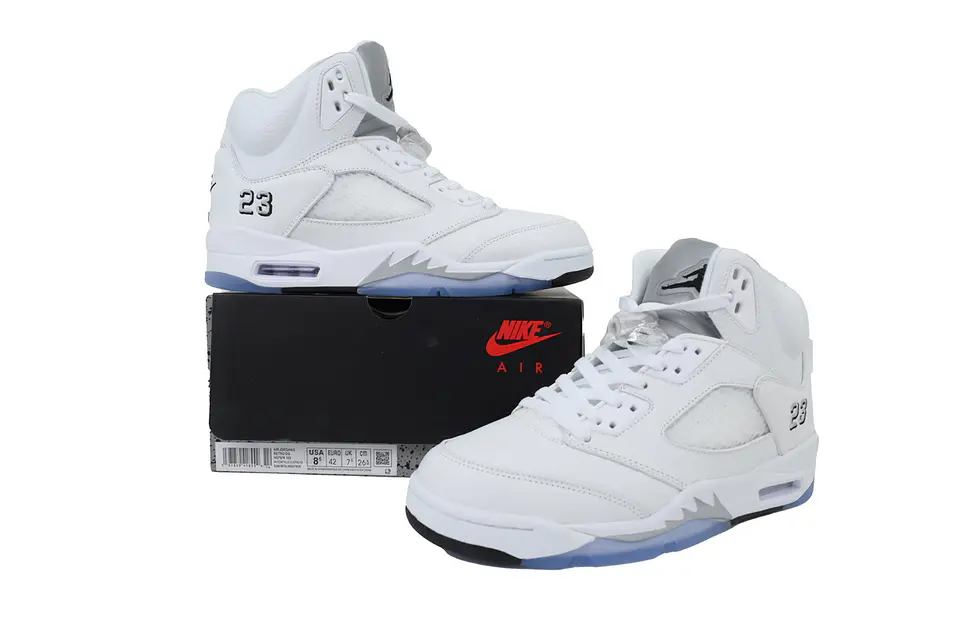 Nike Jordan 5 Retro White Metallic 1