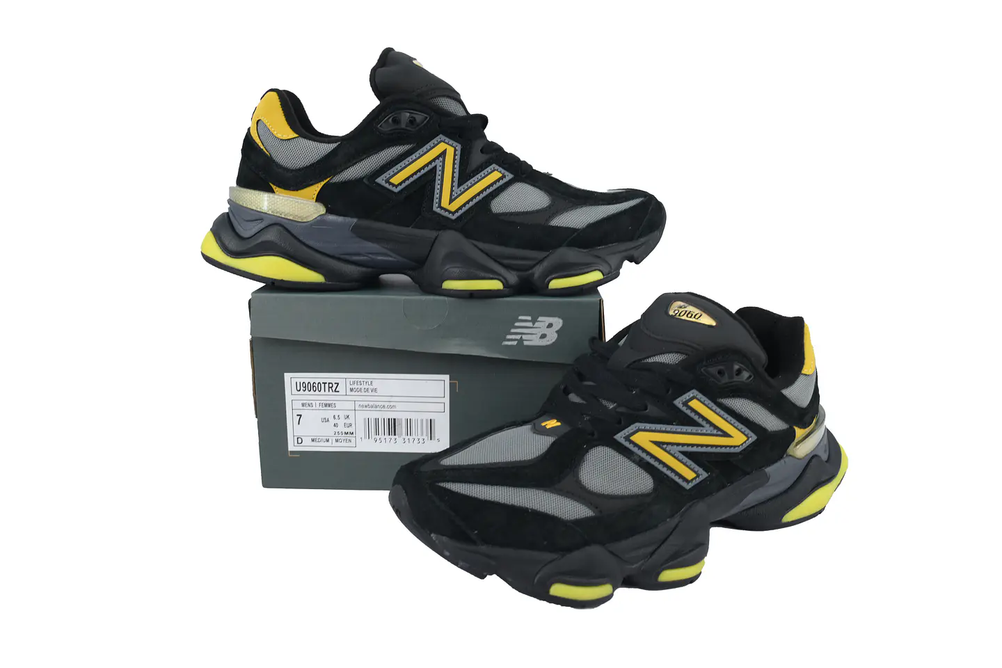 New Balance 9060 Black Yellow 1