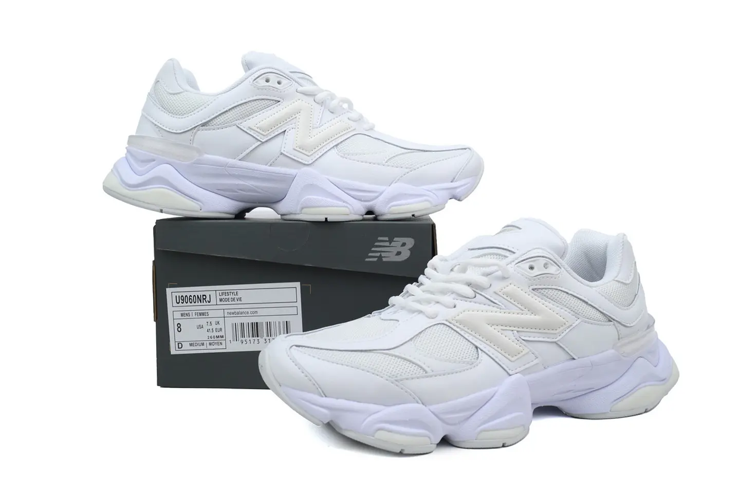 New Balance 9060 Triple White 1