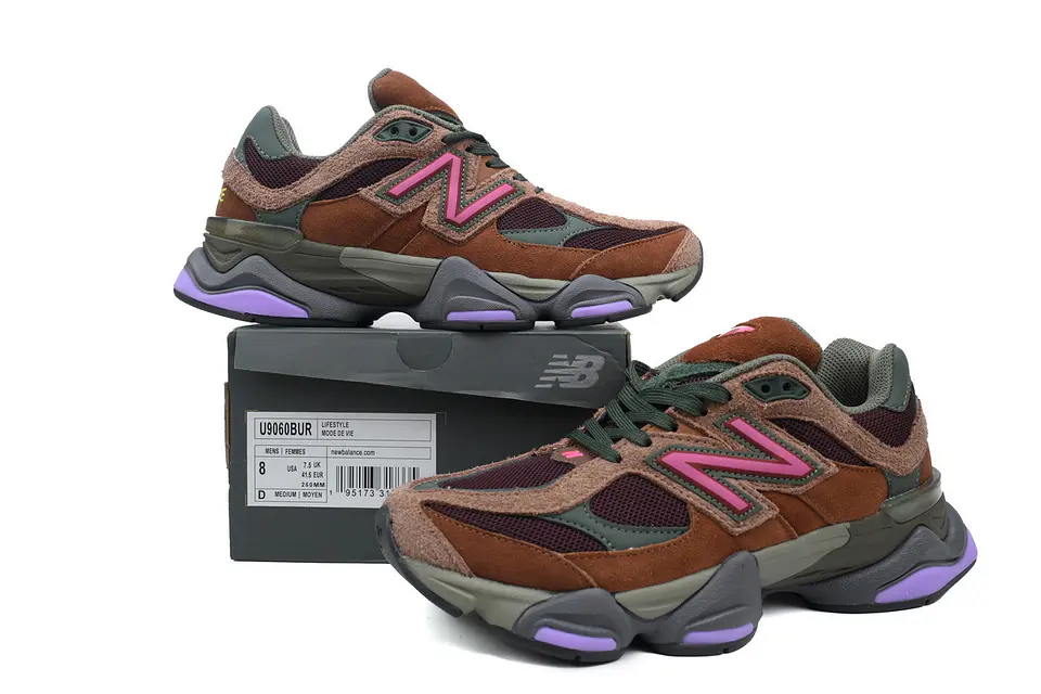 New Balance 9060 Burgundy Pink 1