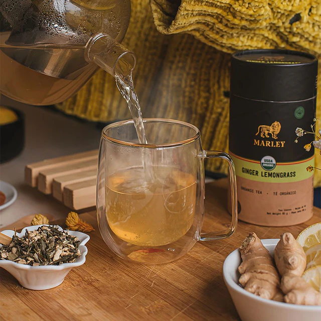Marley Tea 100% Orgánico Ginger Lemongrass · Té Verde
