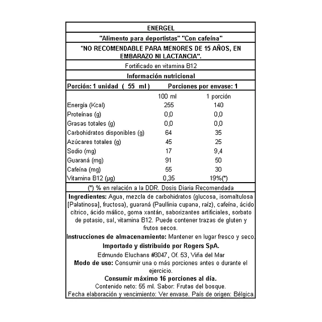 QNT Gel Energel - Limón 55ml.