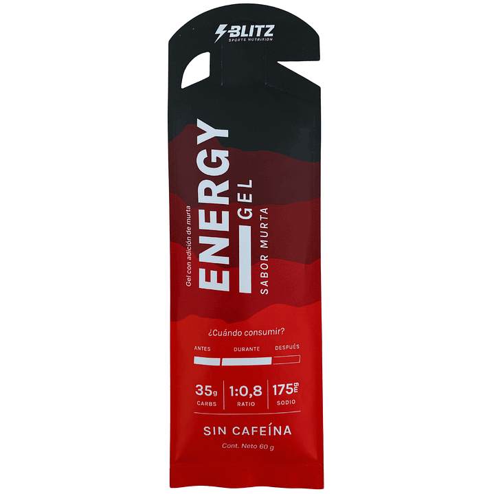 BLITZ Energy Gel 35Gr Carbs Murta SIN Cafeína 1