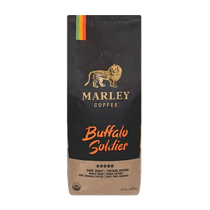 Café Marley Buffalo Soldier - Grano Entero (907g) | Tueste Oscuro Orgánico