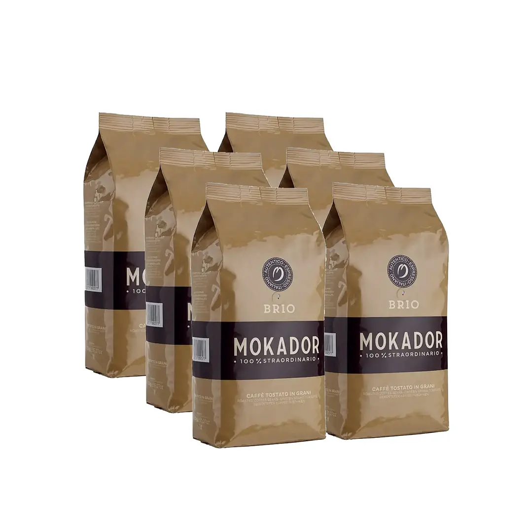 CAJA 6un Café Grano Entero BRIO 1kg. 1