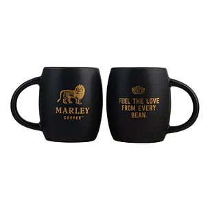 Set 2 Mini Mugs Cerámico Negro 180ml