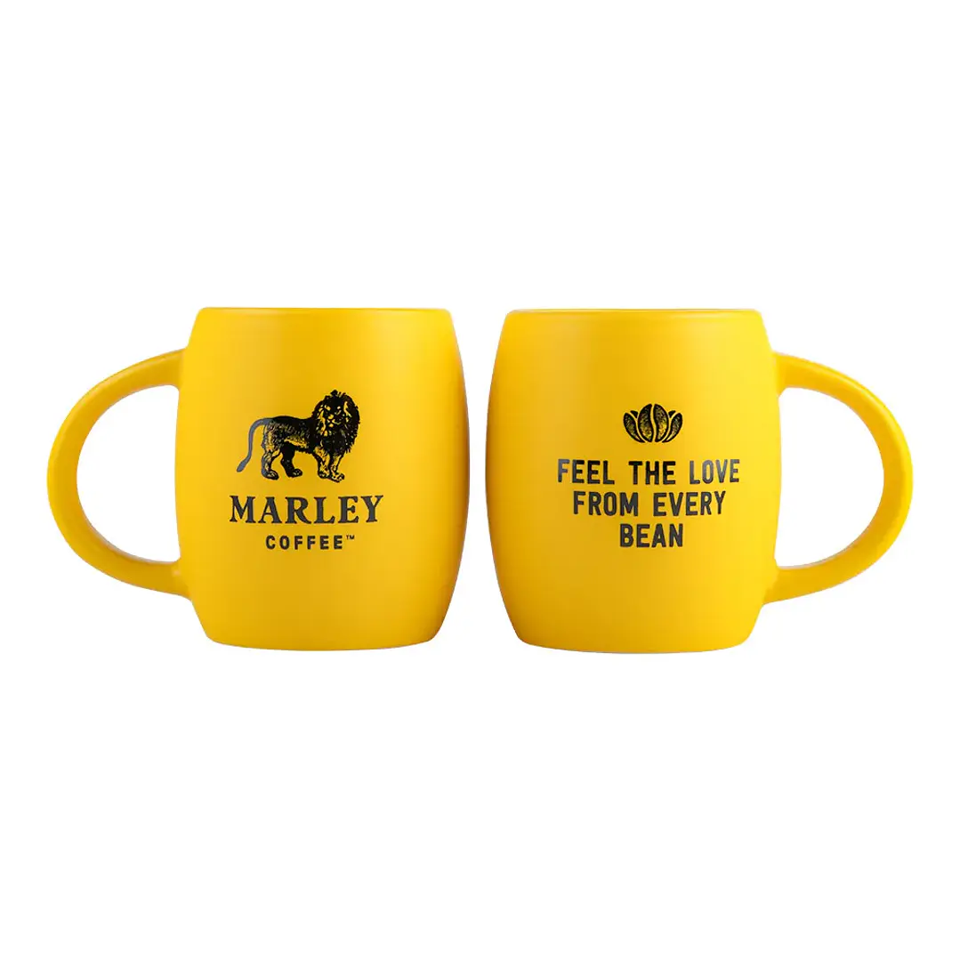 Set 2 Mini Mugs Cerámico Amarillo 180ml 2